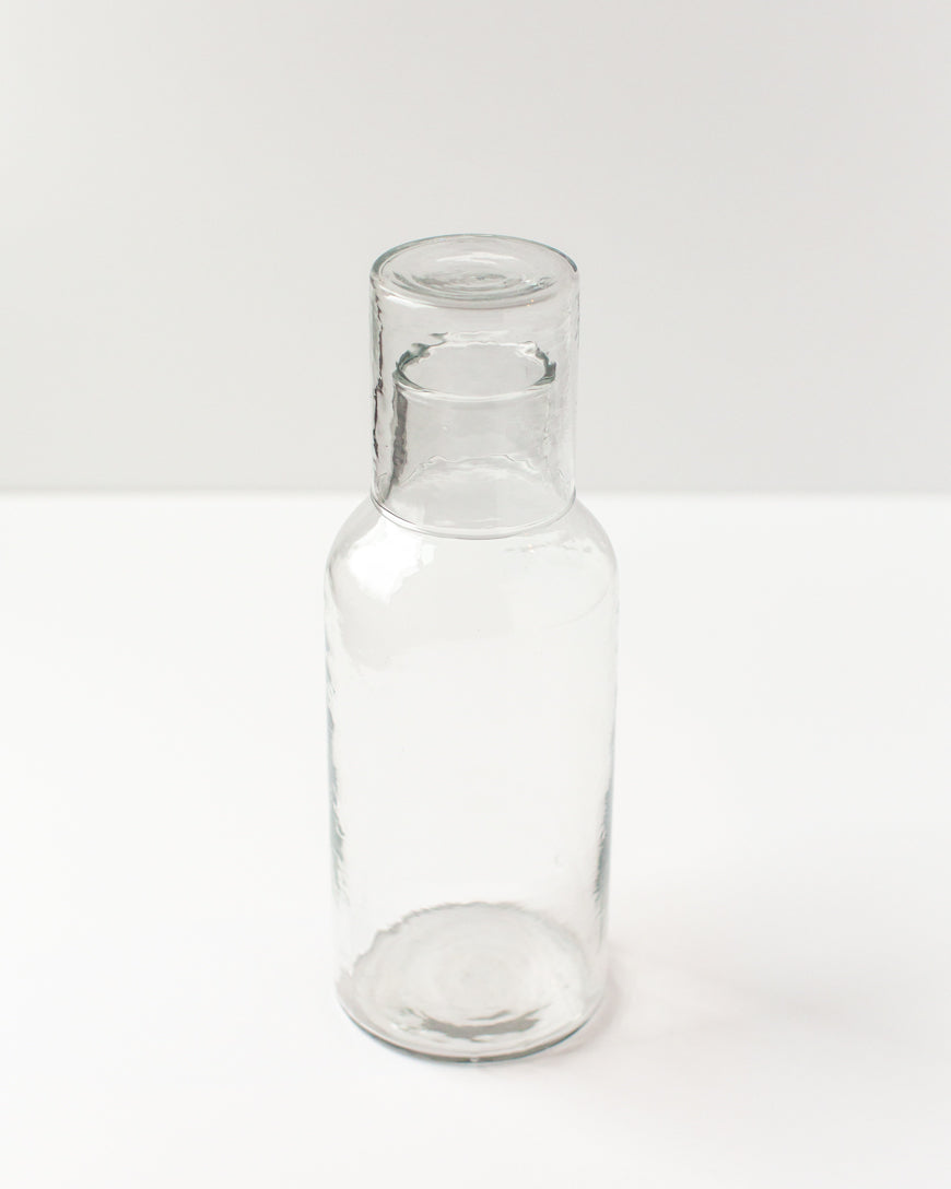 Handblown Hammered Glass Carafe