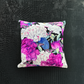 Fluttering Hydrangea Velvet Cushion - Victoria Jane