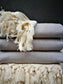 Cotton Tassel Diamond Throw - 8 colours