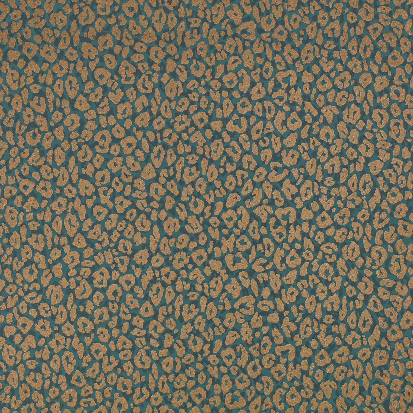 Leopard print pattern on a teal background