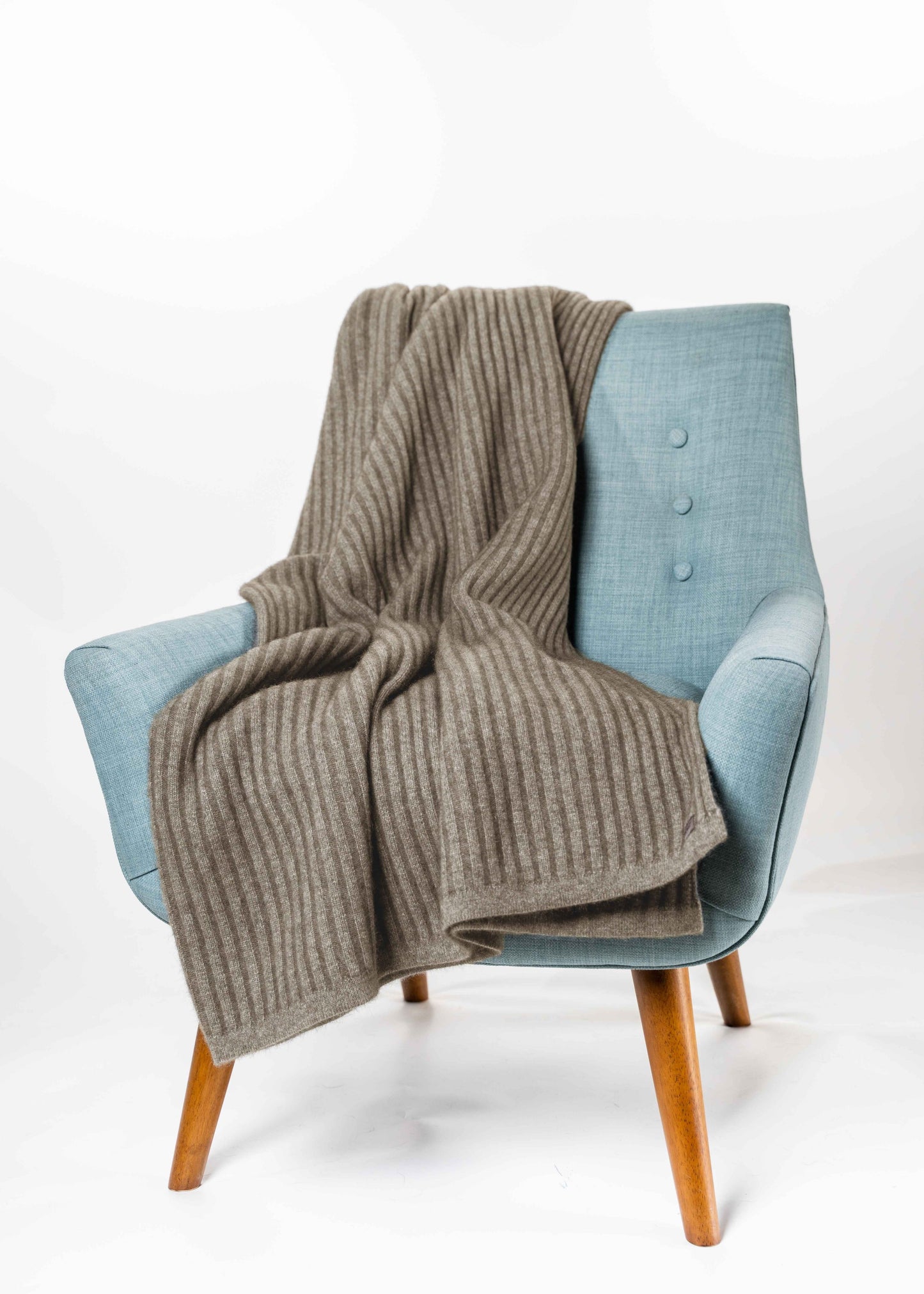Koru NZ Merino, Possum Silk Throw - Ribbed