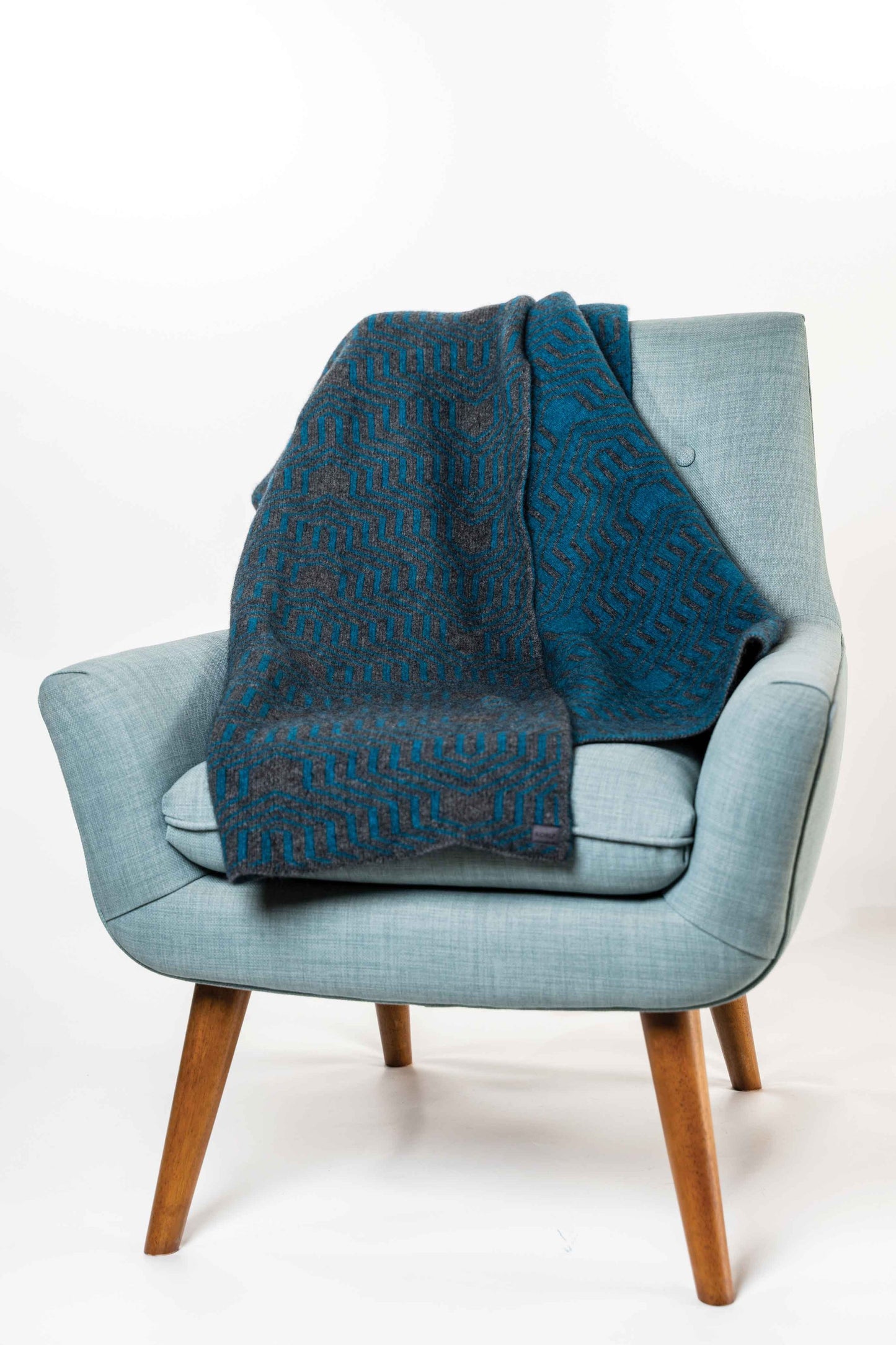 Koru NZ Merino, Possum Silk Throw - Patterned