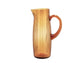 Amber glass pitcher on a white background