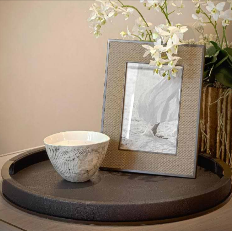 Round Shagreen Tray - Addison Ross