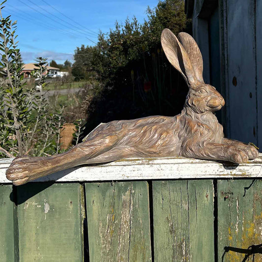Pecan Country Hare Statue - Resting Earth