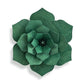 Green wooden flower wall decoration on a white background