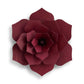 Maroon wooden flower wall decor on a white background