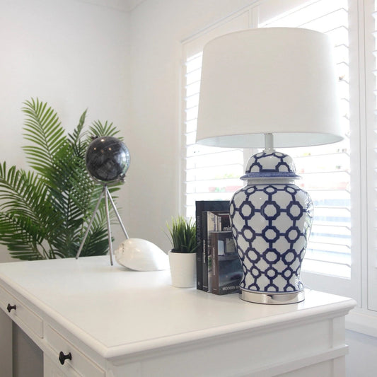Bristol Blue and White Lamp