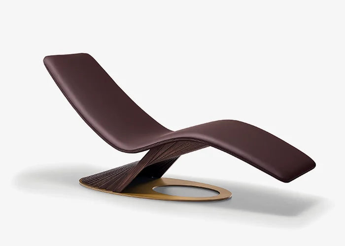 Modern brown lounge chair on a white background