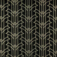 Art Deco pattern with geometric shapes on a black background