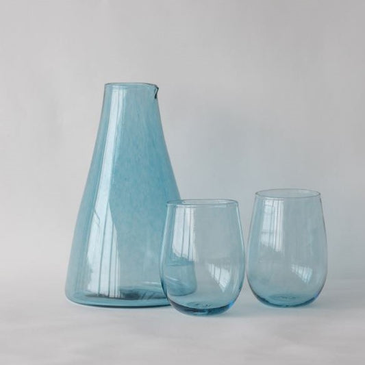 Monmouth Glass Carafe - Aqua