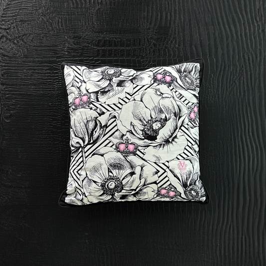 Magnolia Safari Queen Velvet Cushion - Victoria Jane