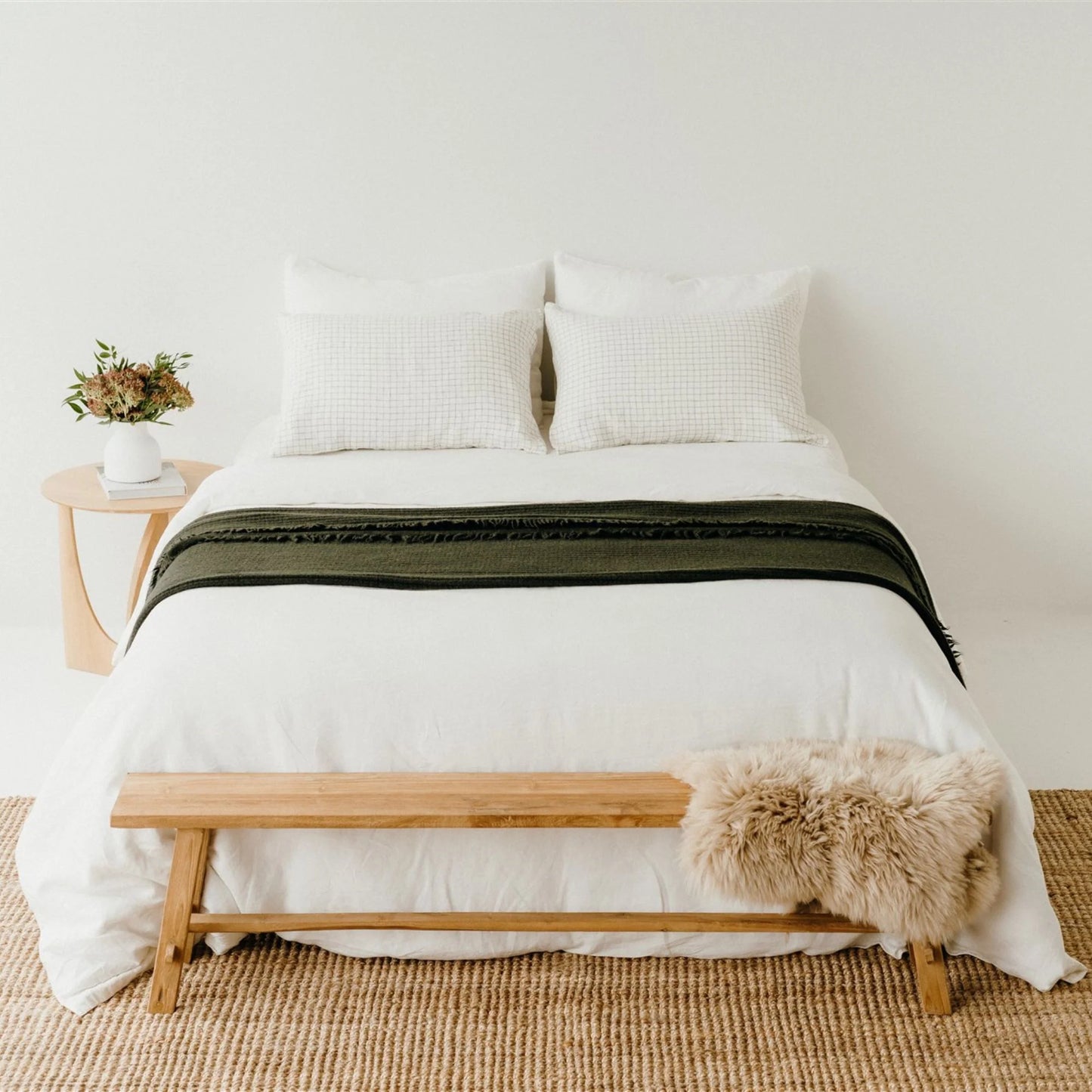 Ribbed NZ Wool Throw Blanket