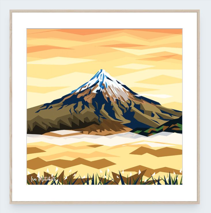 Mt Taranaki Sunrise Art Print - Ira Mitchell