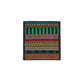 Multicolored striped face cloth on a white background