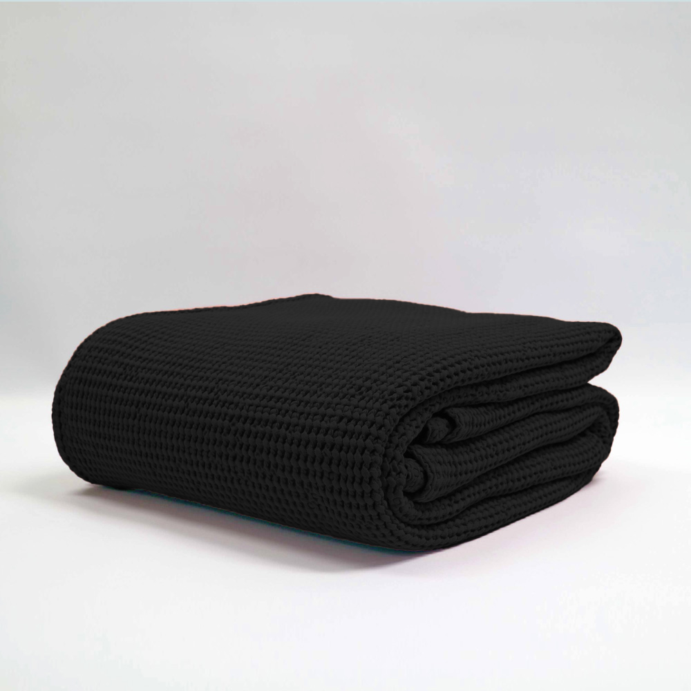 Bliss Stonewashed Cotton Waffle Blanket
