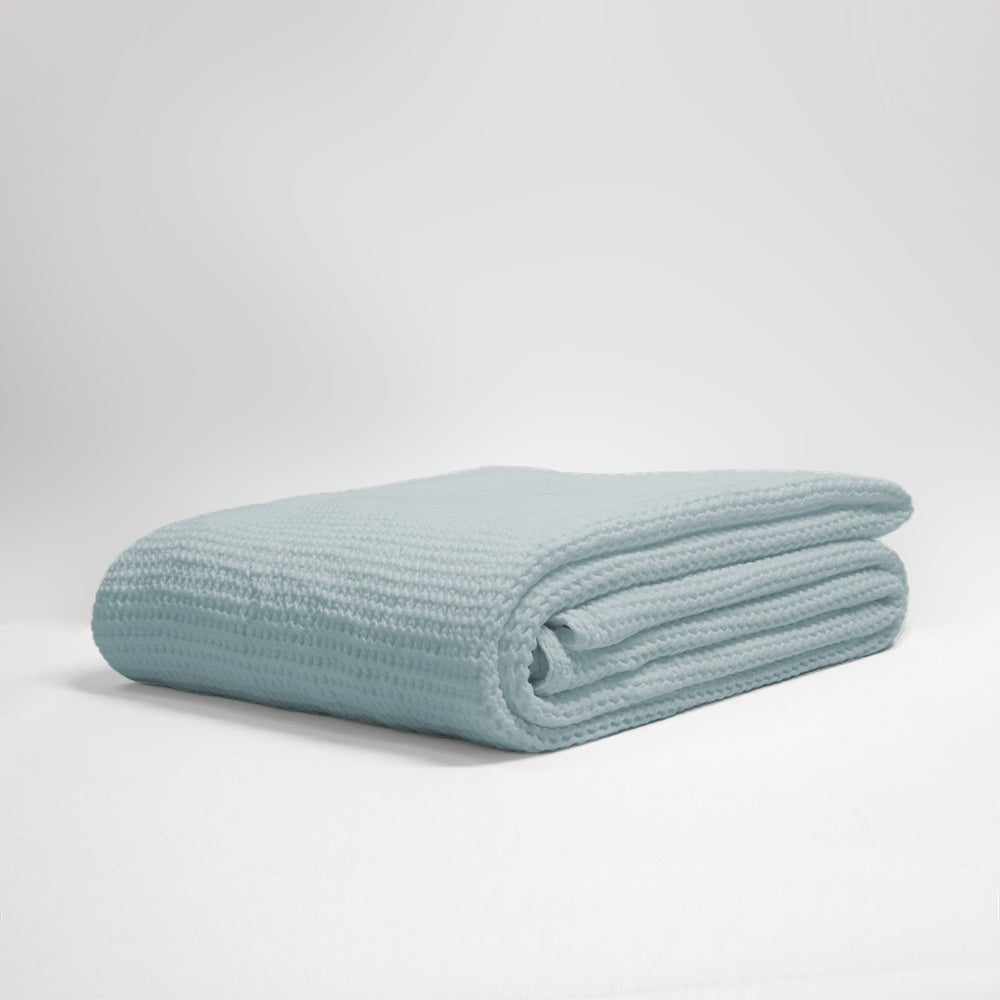 Bliss Stonewashed Cotton Waffle Blanket
