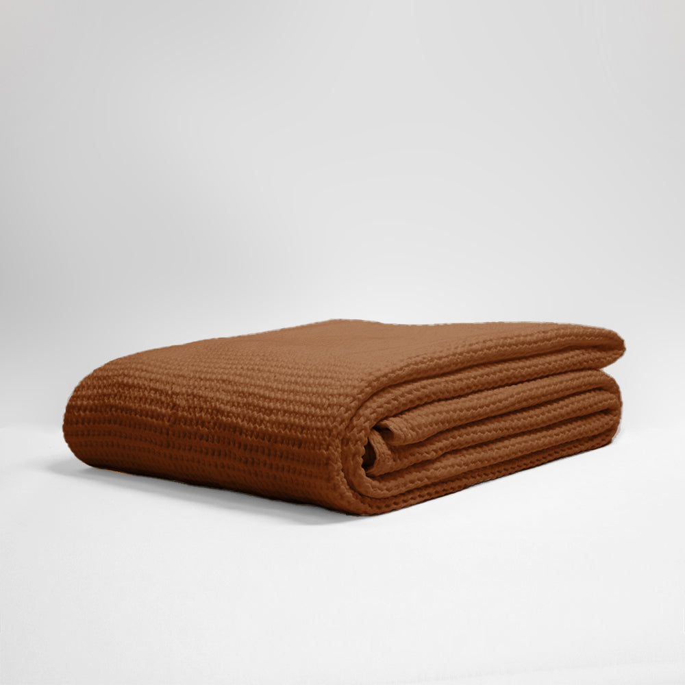 Bliss Stonewashed Cotton Waffle Blanket