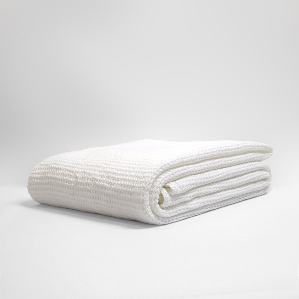 Bliss Stonewashed Cotton Waffle Blanket