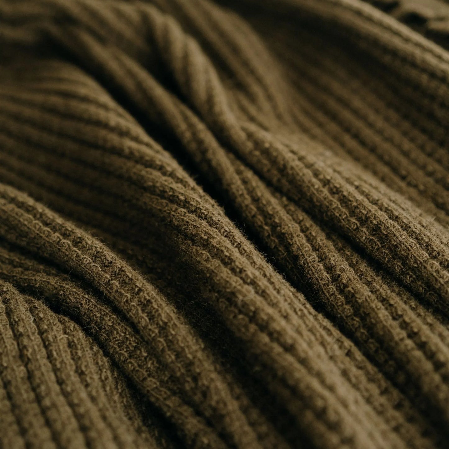 Ribbed NZ Wool Throw Blanket