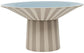 Table with a striped design on a white background