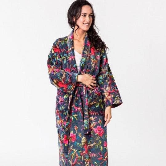 Paradise Bluestone Velvet Robe