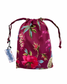Floral drawstring bag on a white background