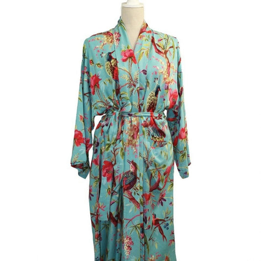 Paradise Sky Blue Kimono Robe