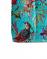 Bird of Paradise Velvet Throw - Sky Blue