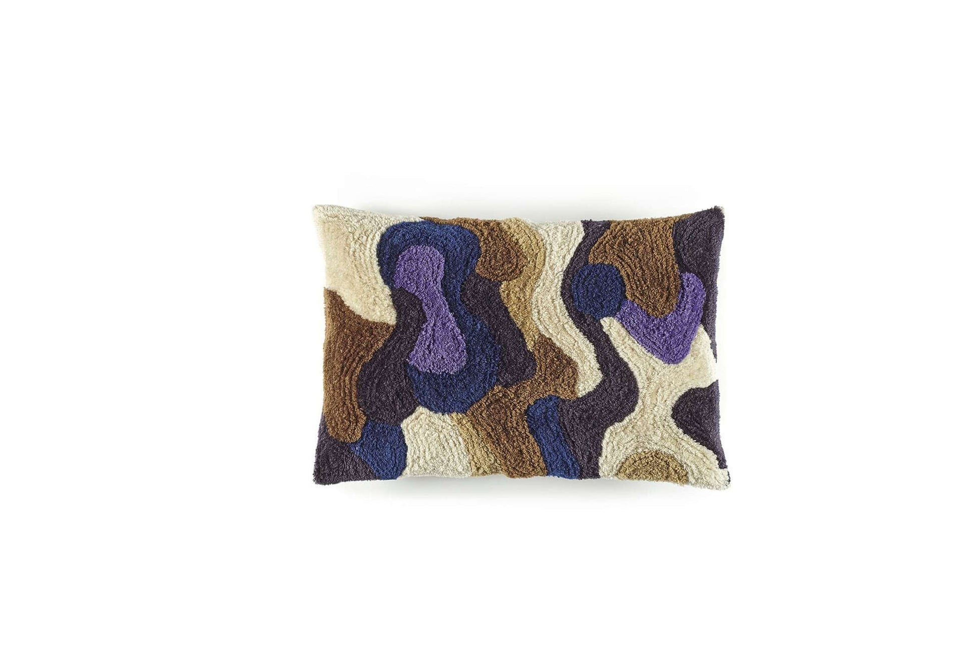 Decorative pillow with abstract pattern on a white background