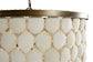 Close-up of a decorative chandelier with geometric pattern