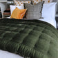Velvet comforter pin velvet in cypress colour
