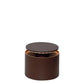 Brown cylindrical light 
on a white background