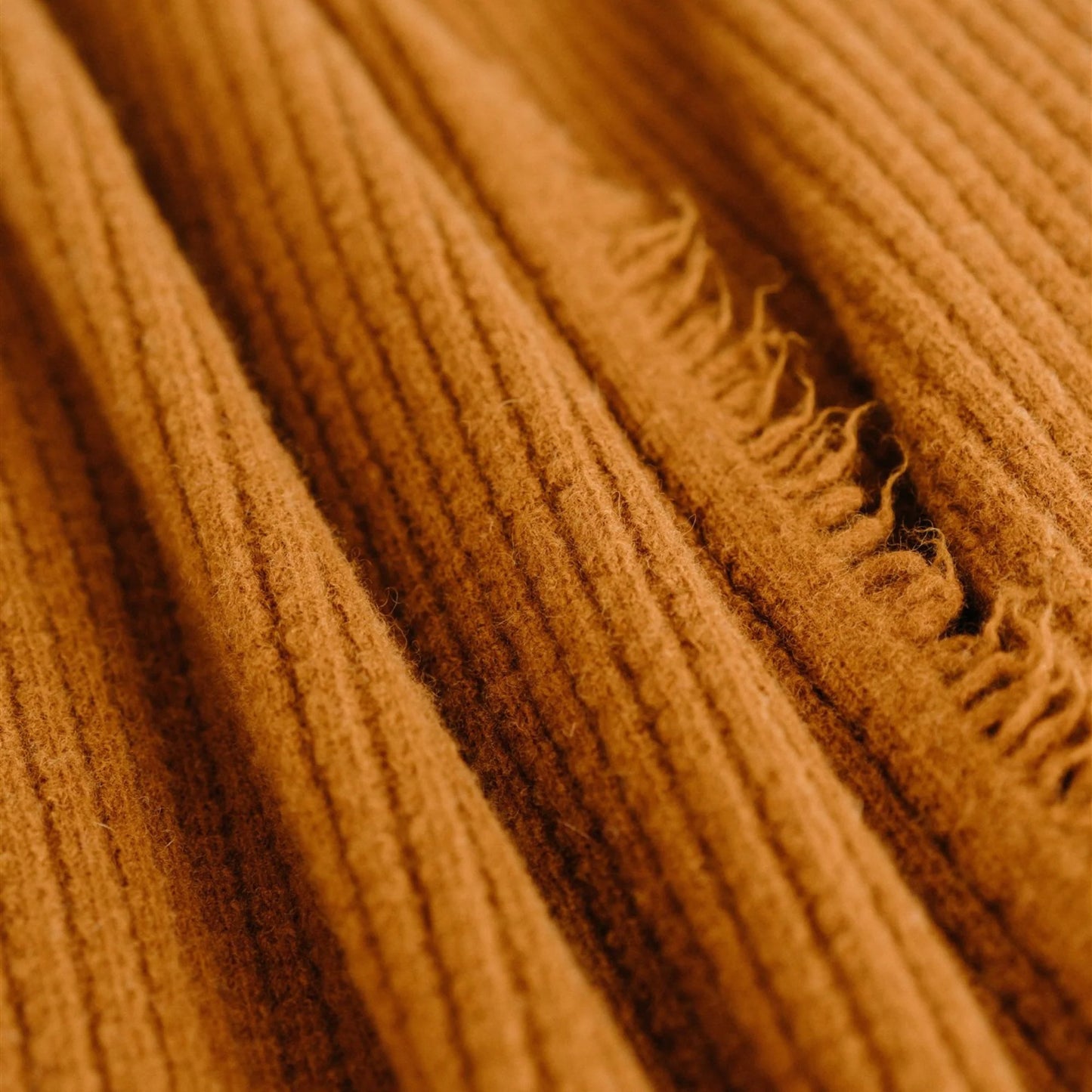 Ribbed NZ Wool Throw Blanket