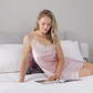 Short Silk Lace Chemise - Carmen Kirstein Designer Sleepwear