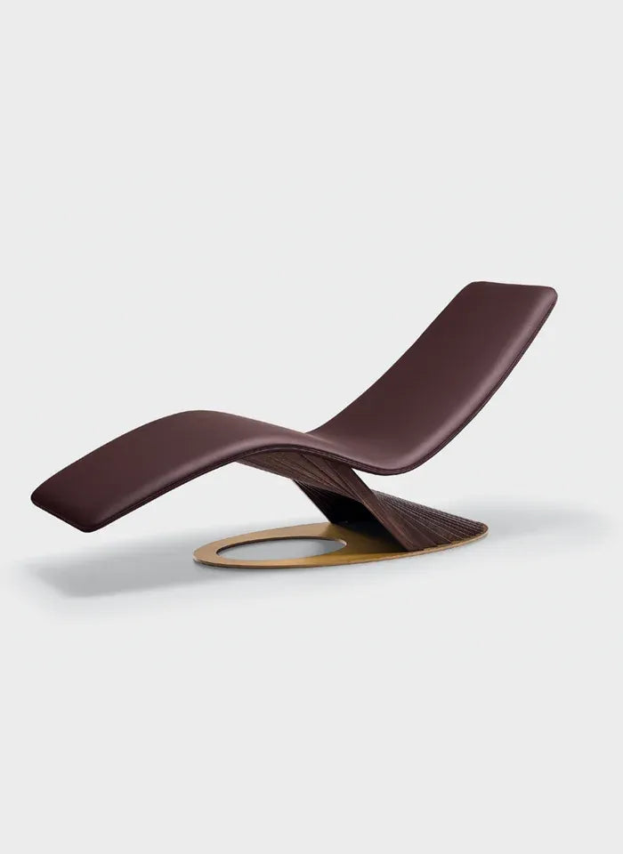 Modern brown lounge chair on a white background