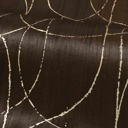 Close-up of dark fabric with white abstract line pattern