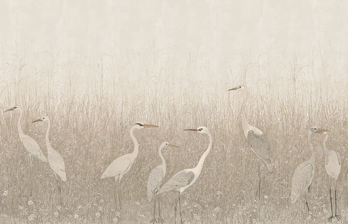 Stillwater Herons Wallpaper Mural