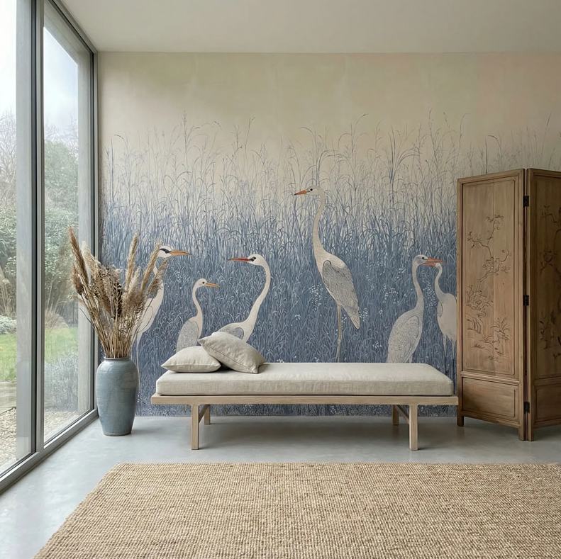 Stillwater Herons Wallpaper Mural
