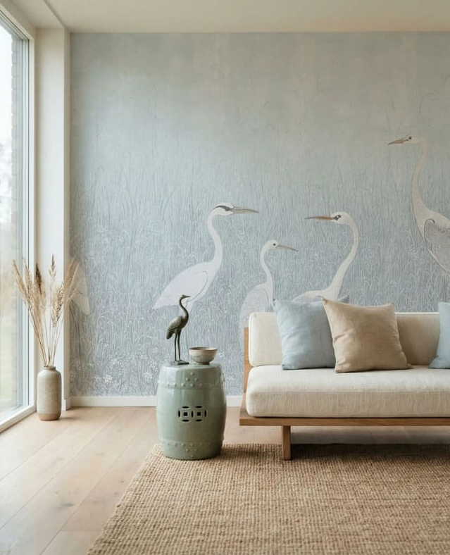 Stillwater Herons Wallpaper Mural