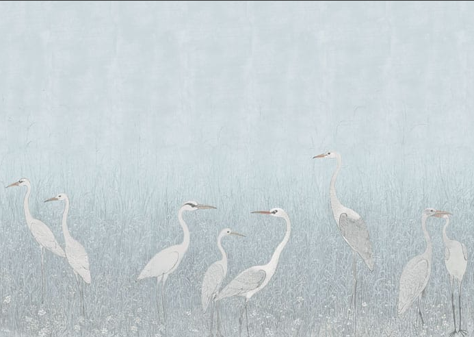 Stillwater Herons Wallpaper Mural