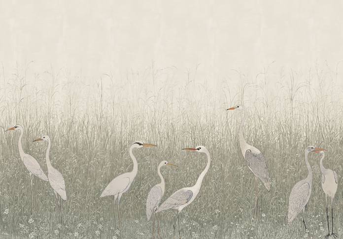 Stillwater Herons Wallpaper Mural