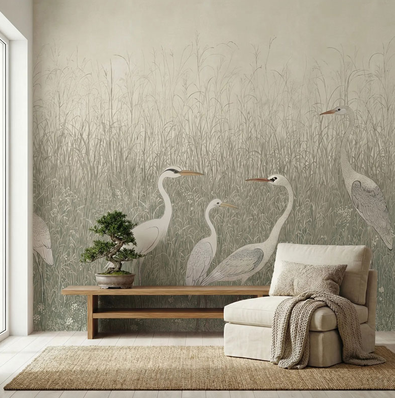 Stillwater Herons Wallpaper Mural
