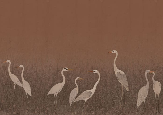 Stillwater Herons Wallpaper Mural