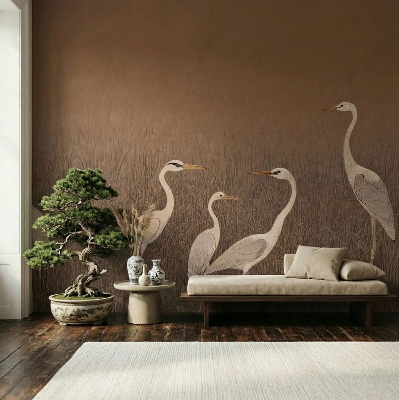 Stillwater Herons Wallpaper Mural