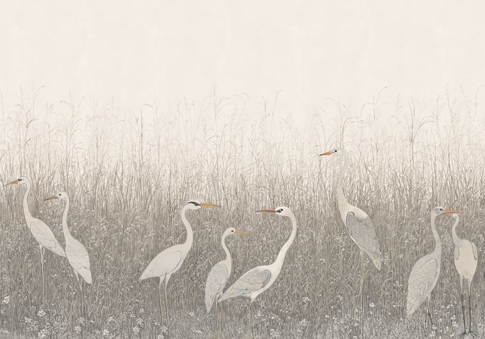 Stillwater Herons Wallpaper Mural