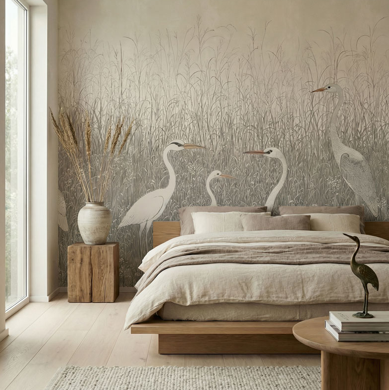 Stillwater Herons Wallpaper Mural
