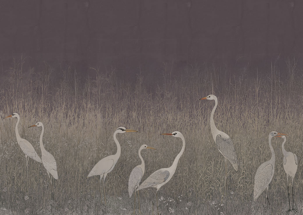 Stillwater Herons Wallpaper Mural