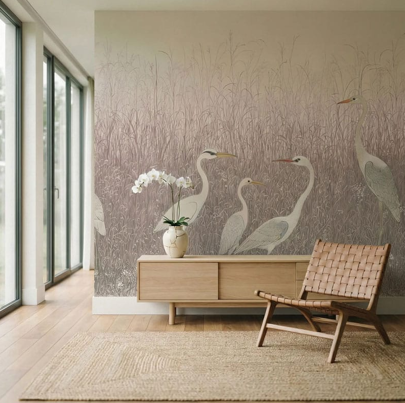 Stillwater Herons Wallpaper Mural