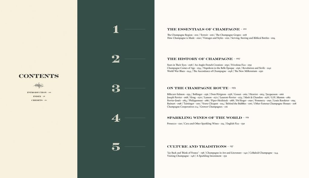 book contents of the story of champagne